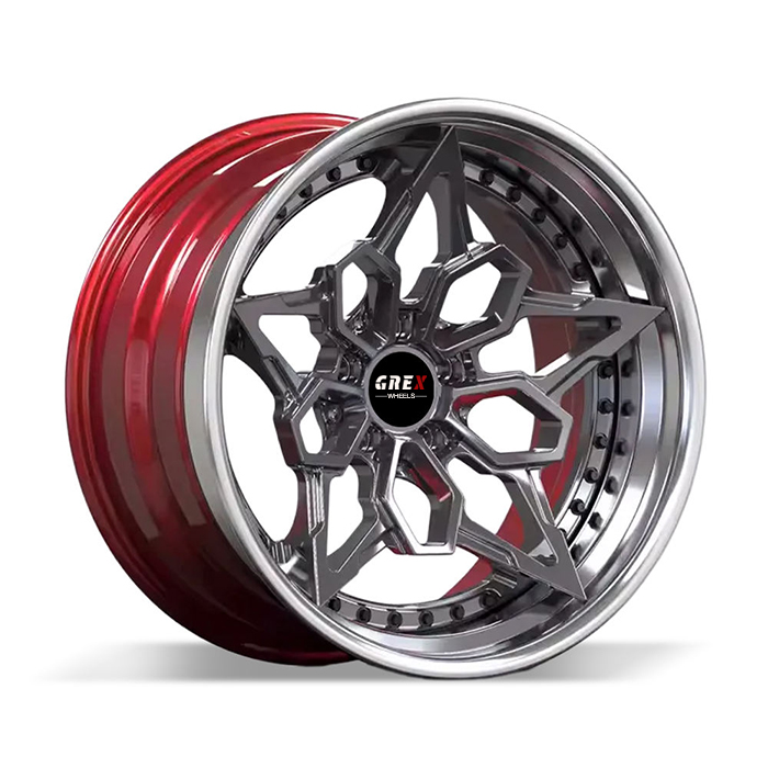  20 21 22 23 Inch 5x112 5x114.3 5x120 Passenger Car Alloy Rims for Porsche Taycan Turbo S Deep Dish 3-Piece Forged Wheels