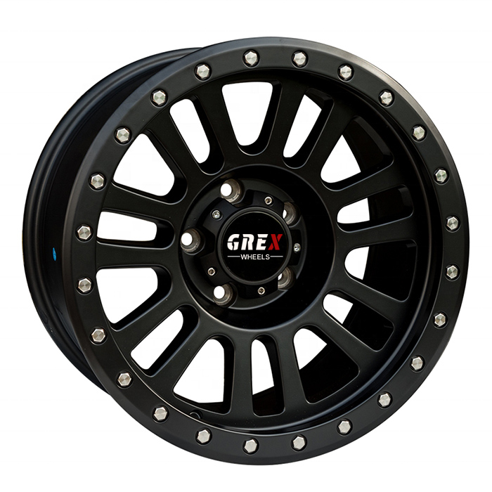 Matter Black 17x9 Mesh Design off Road Alloy Wheels 6x130 PCD Deep Dish Wholesale