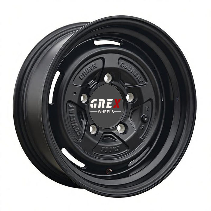 Retro Deep Lip 16 Inch 5H PCD139.7 16*6J Alloy Wheel Hub Matte Black Finish for Suzuki Jimny LADA NIVA 4*4  