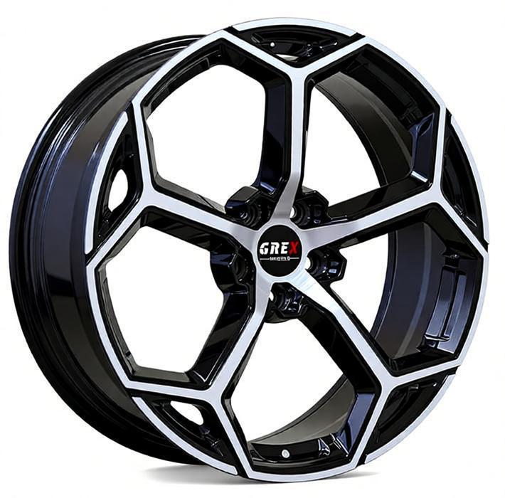 Aluminium Alloy Five Spoke Car Wheel Rims Black OEM Customized Color Design Chrome Impact 18-22Inch