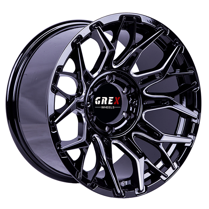 Cast Aluminum Alloy A365.1 Wheels 17inch 6-139.7 PCD 4 Pieces for Prado FJ Cruiser & Gsj150 Concave Design Black Finish