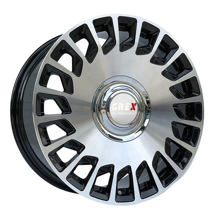 BZ123 17-20  Turbo Spoke Gloss Black Machine Face Alloy OEM Wheel Rims with Concave Design PCD 112mm ET35mm 