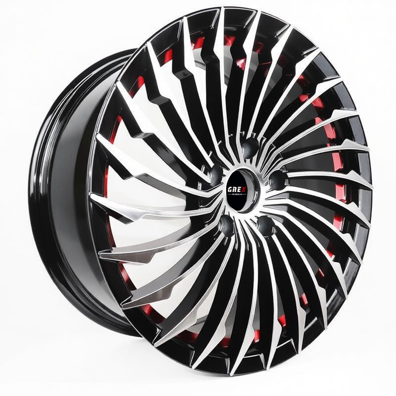 Cast Aluminum Alloy Wheels 4 Pieces 18*8.0-17*7.5 PCD5-114.3 Black Finish Concave Design for GR-V XR-V for ACCORD